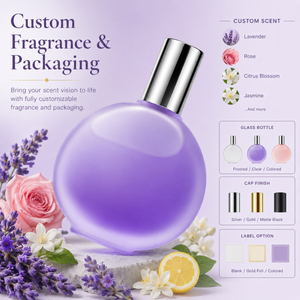 <span class=keywords><strong>Perfume</strong></span> Lavender <span class=keywords><strong>Bloom</strong></span> en Botella Redonda Morada Esmerilada. <span class=keywords><strong>Perfume</strong></span> para Mujer, Mini <span class=keywords><strong>Perfume</strong></span> al por Mayor - Product Image 3