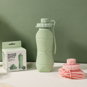 1.8L Portable Silicone Folding Water <b>Bottle</b> for Outdoor Sports & Travel Direct <b>Drinking</b> Retractable Jug Boiling Water Applicable - Product Image 1