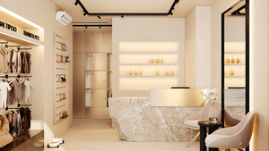 ตู้โชว์อุปกรณ์กรูมมิ่งสัตว์เลี้ยงสุดหรูพร้อมกระจก LED ออกแบบร้านสปาสุนัขตามสั่ง เฟอร์นิเจอร์ร้านเสริมสวย ออกแบบ-ผลิตตามความต้องการ - Product Image 5