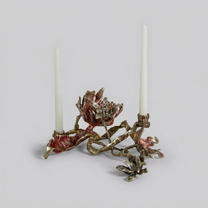 Glow stand Handmade <b>Brass</b> <b>Candlestick</b> <b>Holder</b> With Floral Design For Home Decoration - Product Image 1