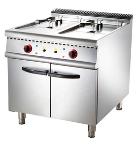 <span class=keywords><strong>Friteuse</strong></span> à <span class=keywords><strong>gaz</strong></span> avec minuterie et armoire, 2 cuves, équipement de cuisine professionnel - Product Image 5