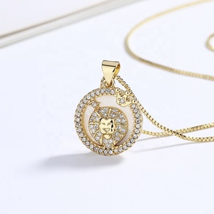 Collection Divine Elegance – Collier pendentif choker religieux indien en laiton plaqué or 18 carats et zircon pour femme – Vente en gros - Product Image 5