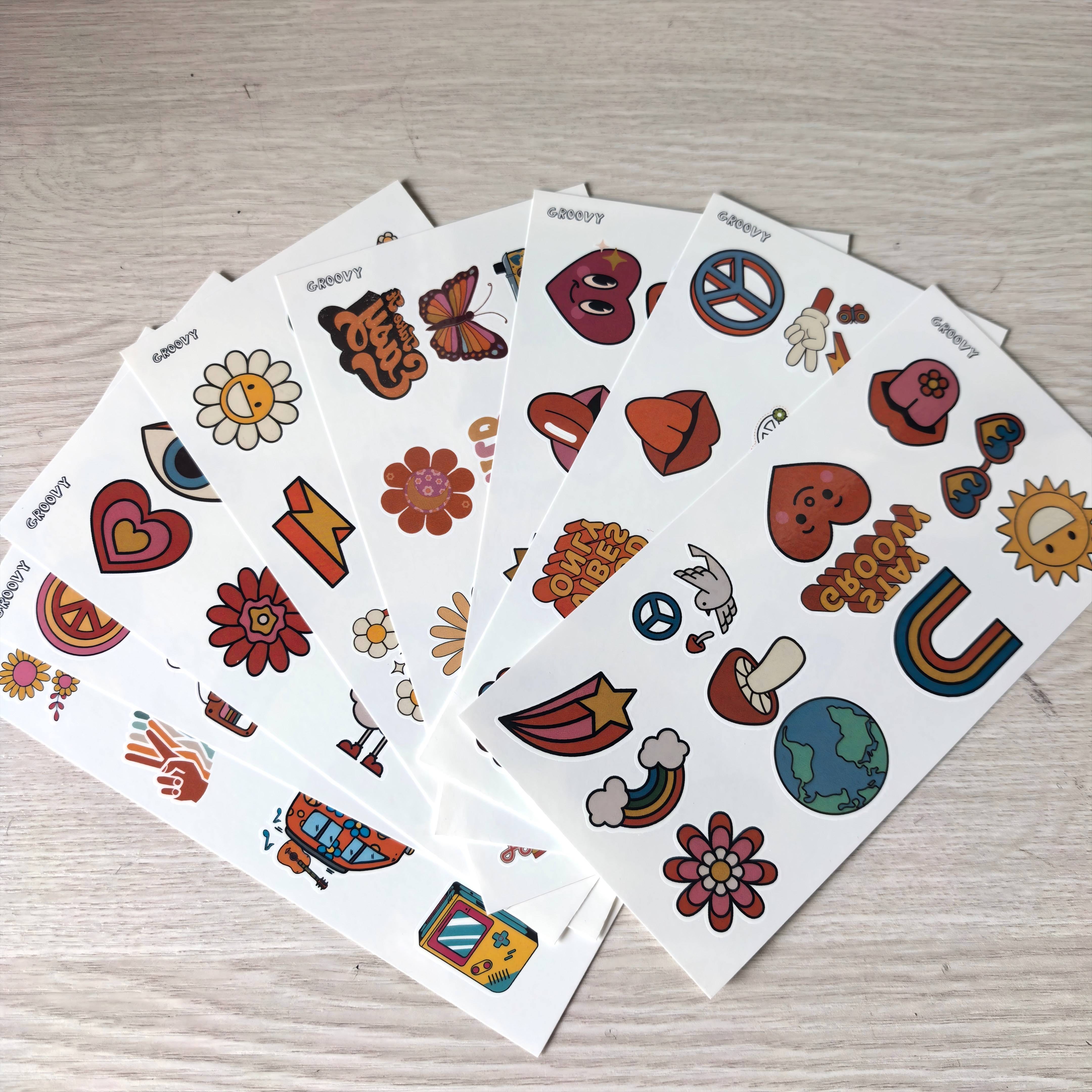Groovy 8 feuilles / set