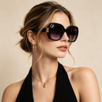 Lunettes de soleil de luxe surdimensionnées classiques et tendance en argent pour hommes, femmes et unisexe, protection UV400, logo personnalisé, marque OEM, mode haut de gamme