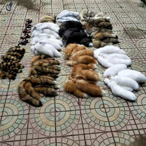 แฟชั่นการออกแบบที่น่ารักขายส่งหางสุนัขจิ้งจอกธรรมชาติ/นางฟ้าจริงฟ็อกซ์ขนหางพวงกุญแจ - Product Image 3