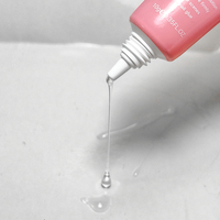 Colle à ongles semi-solide sans UV 10g, gel adhésif rose pour faux ongles avec liquide de dissolvant