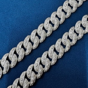 สร้อยคิวบาลไมอามี่แบบฮิปฮอปชุบทองประดับเพชรโมอิสซาไนต์ VVS ขายดีที่สุด ราคาโรงงาน - Product Image 6