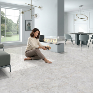 Double Charge Topaz White 60x120 Luxury Ceramic Marble Tiles For Floor And Wall Glazed Porcelain Porcelanato Outdoor Tiles - Product Image 6