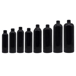 Empty Black PET Plastic Shampoo Lotion Body Toner Bottles 100ml/120ml/250ml/500ml Skin Care Serum Packaging Pump Sprayer Shape - Product Image 1