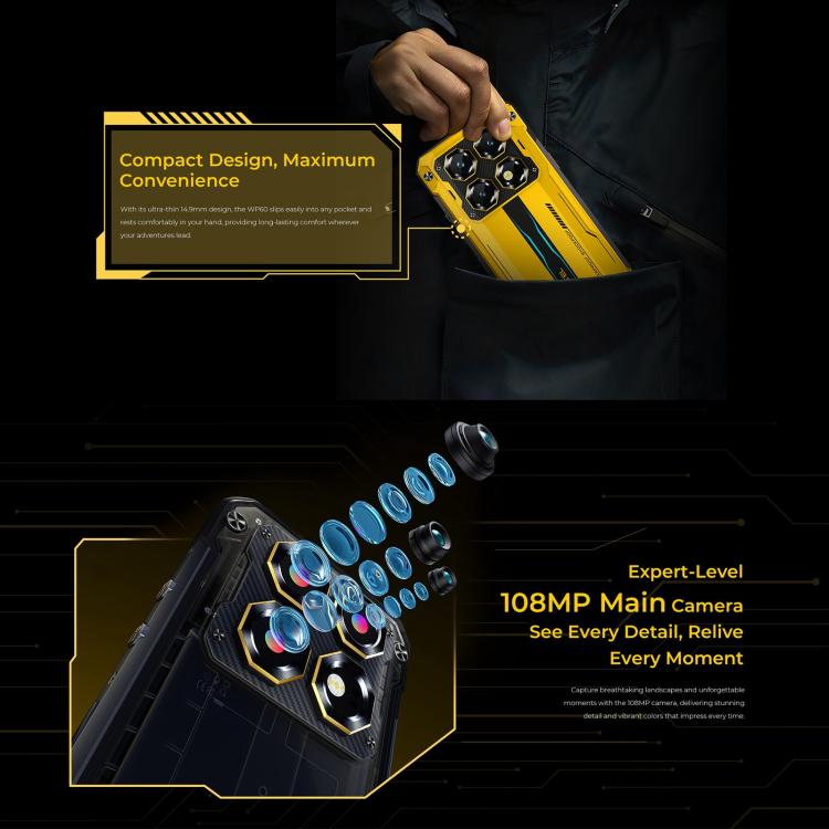Oukitel WP60 Rugged Phone - 12GB+512GB Android 15 Powerhouse
