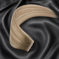 Extensions de cheveux humains vierges bruts, tissage papillon micro XO invisible et sans couture, avec racine ombrée personnalisée et mèches, pour revendeurs