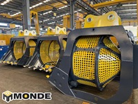 MONDE 360 Godet rotatif de criblage pour la séparation du sable, de la pierre, du compost, des roches et du gravier avec mailles interchangeables