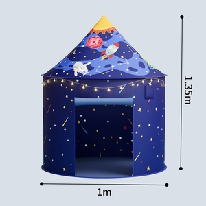 Rocket Ship Teepee Child Pop-up Small Space Playhouse <strong>Indoor</strong> Fun Kids <strong>Play</strong> <strong>Tent</strong> with Lights - Product Image 6
