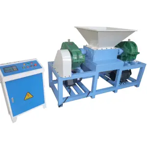 Shinho PLC Shredder Waste Tyre Double Shaft Chipper Crusher Machine Wood Small Scrap Paper Metal Plastic Recycling Pallet Rubber