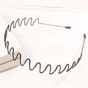 แถบคาด<span class=keywords><strong>ผม</strong></span>โลหะสำหรับผู้ชายผู้หญิงที่คาดผมฤดูใบไม้ผลิแถบคาดศีรษะกีฬาฤดูใบไม้ผลิหยักสีดำสำหรับผู้ชายและผู้หญิง - Product Image 5