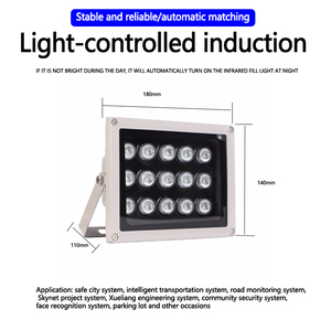 Dc 12V 15 wát LED phụ kiện an ninh không thấm nước hồng ngoại tầm nhìn ban đêm CCTV Led Đèn Pha IP65 đường ứng dụng điền vào ánh sáng 850nm - Product Image 4