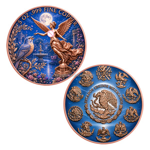 Moneda de Cobre Puro 999 de 5 oz, Diosa de la Libertad Alada, Mitología, Cisne, Ballena, <span class=keywords><strong>Medusa</strong></span>, Pájaro, Luna, Noche, Fantasía, Coleccionable, Venta al por Mayor - Product Image 1