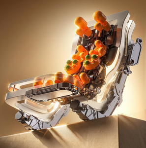 Fauteuil de massage à gravité zéro VCT-R55 pour la maison, avec trois moteurs, coussin, rouleau pour les pieds, massage complet du corps, chauffage du dos et des <span class=keywords><strong>genoux</strong></span>, Bluetooth - Product Image 3