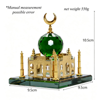 Modèle d'art 3D de la Kaaba, monument emblématique, cadeaux islamiques, décoration, ornement, Arabie Saoudite, modèle de la tour de l'horloge de la Mecque en cristal, souvenir