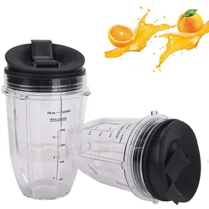 for Nutri Ninja Blender Cups and Accessories Replacement Parts for BL480,  BL490, BL640, BL680 Auto IQ Series Blenders 
