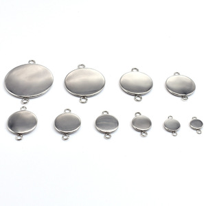 Stainless Steel 14mm Round Gold Cabochons Base Tray Bezels Blank Setting <strong>Supplies</strong> for <strong>Jewelry</strong> Making Findings Bracelet Pendant - Product Image 6