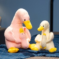 Peluche géante transfrontalière Mère-Canard avec rembourrage en coton PP, poupée apaisante pour le sommeil, cadeau pour adolescents et adultes