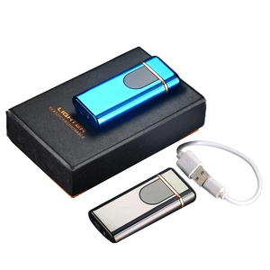 Nouveau style, prix de gros, briquet rechargeable puissant en alliage de zinc, coupe-vent, fin, à arc, à ouverture rabattable, USB, boîte cadeau pour - Product Image 5