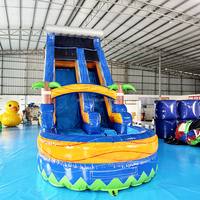 Toboggan aquatique gonflable en PVC commercial pour parcs d'aventure et écoles maternelles – Châteaux gonflables de haute qualité pour piscines extérieures