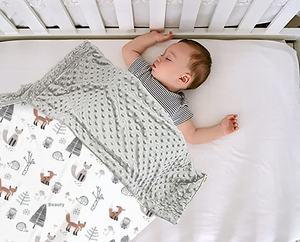 Couverture pour bébé en tissu minky super doux imprimé sur mesure, 30 x 40 pouces, tissage Raschel pour nouveau-nés et tout-petits, hiver - Product Image 3
