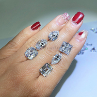 YT GEMS&JEWELRY Pierre de Moissanite de laboratoire taille princesse 11 mm Dureté 9.25 Mohs Effet de couleur/feu Vente en gros