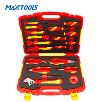 Ensemble d'outils d'électricien isolés VDE 1000V professionnels 19 pièces CR-V IEC 60900 Outils manuels de maintenance électrique OEM