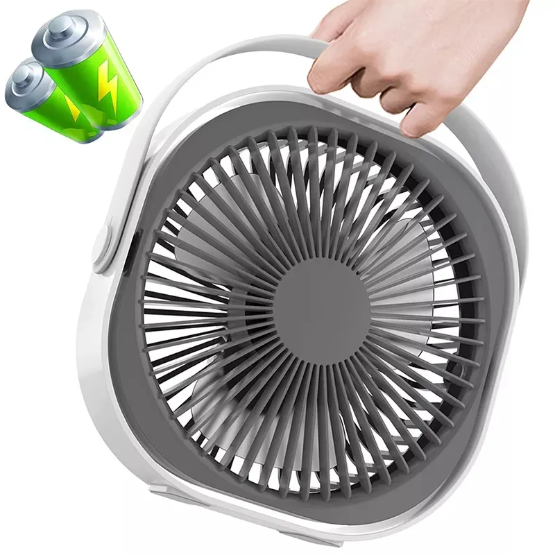 Wholesale 360 Rotatable Air Circulating 6 inch Fan Mini Portable 4000mah Rechargeable Table stand Fan