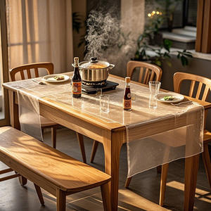 סופר ברור pvc רול סרט רול רך שאינו מקל משטח לחות משטח שולחן אוכל כיסוי עבור מוצרים ביתיים סדר בתפזורת - Product Image 2