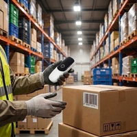 Escáner Inalámbrico 2.4G Portátil OEM de Fábrica DY SCAN, Lector de Códigos de Barras 1D CMOS Code 39, Negro, 300 Lecturas/s, para Supermercados