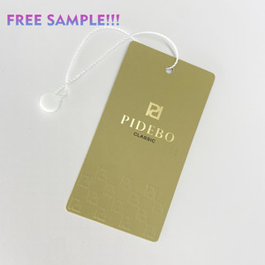 Fabbrica Custom di lusso goffratura hangtag <span class=keywords><strong>per</strong></span> abbigliamento scarpe borse carta cartoncino appeso etichetta con stringa - Product Image 1
