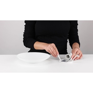 Plafoniera rotonda in cristallo di alabastro bianco 25cm E27, ideale per l'illuminazione calda in ambienti domestici e spazi moderati. - Product Image 1