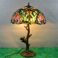 Lampes de table modernes américano-européennes Creative Rose Bird Design New Creative Rose Glass for Eye Protection for Bedroom Living