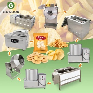 Ligne de production industrielle de frites de pommes de terre françaises, flocons de pommes de terre frites, machine à fabriquer des chips de pommes de terre congelées - Product Image 1