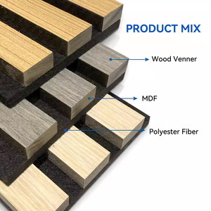 Offre spéciale Panneau mural en bois à lattes acoustiques en noyer contemporain Panneau de bois décoratif intérieur moderne pour hôtel Échantillon gratuit - Product Image 2