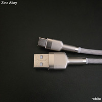 Cables USB Tipo C con Carcasa de Kirsites Dorada Anticorrosión, Cable de Carga Tipo C