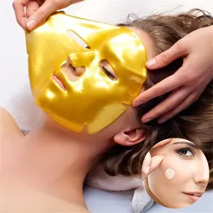 24K Золотая пудра био-Коллагеновая кристаллическая маска для лица коллагеновая золотистая маска для ухода за кожей сна