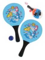 Set di 3 Racchette per Bambini per Sport all'Aperto, Gioco di Tennis da Spiaggia con Racchette Leggere per Cortile, Parco e Spiaggia