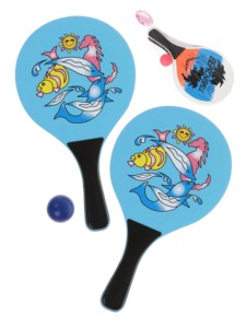 Set di 3 Racchette per Bambini per Sport all'Aperto, Gioco di Tennis da Spiaggia con Racchette Leggere per Cortile, Parco e Spiaggia - Product Image 2