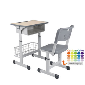 Có thể điều chỉnh chiều cao lớp học tiểu học đồ nội thất tiếp nhận cao cấp Trường Trung Học Bàn và ghế đặt cho học sinh trung học - Product Image 3