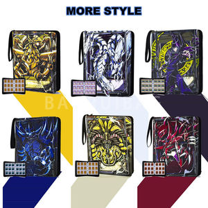 yugioh card holder binder enhanced Card Binder 16 Pocket GEAoffice PU Cover Trading Card binder for  1000+ Cards Sturdy Card Collection Album Card Holder Folders for YuGiOh MTG