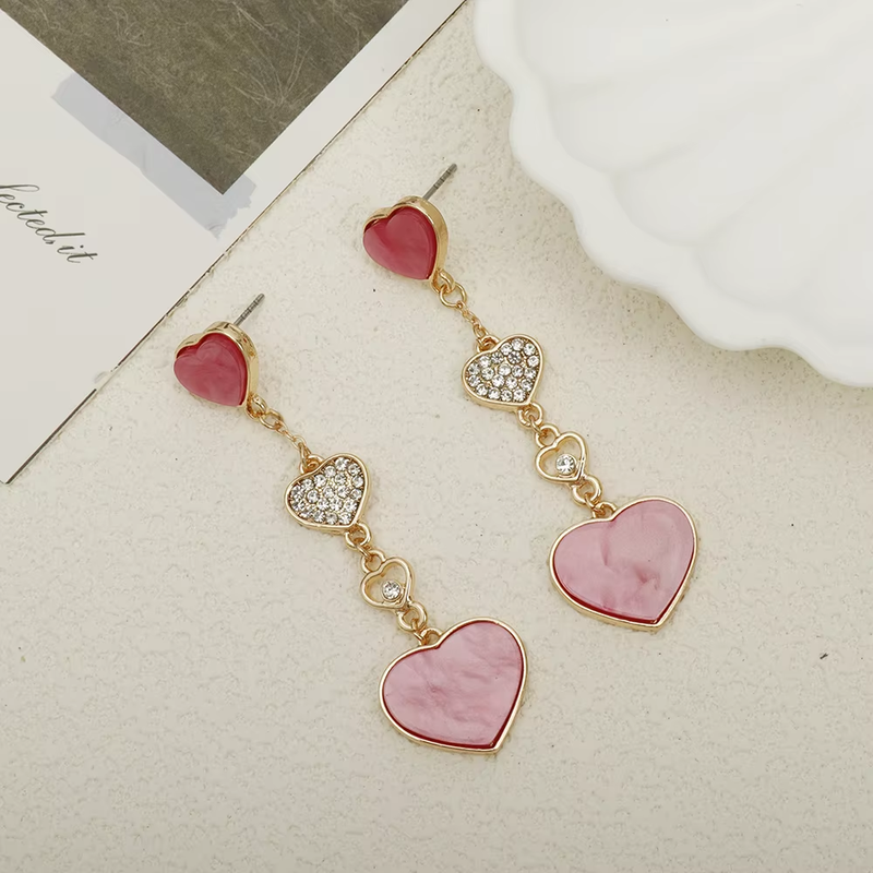 Earrings Simple Personality love Heart shaped
