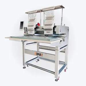 Factory Straight SOMAX SM-EM1202 Ready cap (Garment) Embroidery Machine For Flat Bed Embroidery and Finished Garments