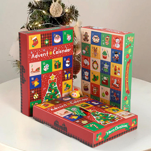 12 gün noel arifesi sürpriz gizem kutusu biyobozunur küçük Advent takvim çerez aperatifler bisküvi folyo ofset baskılı kaplı - Product Image 5