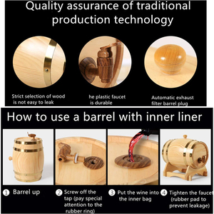 Barril Moderno de Pino de <span class=keywords><strong>3</strong></span> Litros para Bodas - Personaliza tu Propia Cerveza, Whisky, Vino, <span class=keywords><strong>Ron</strong></span> o Tequila con Color Madera - Product Image 5