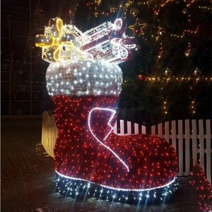 Luces Decorativas de Navidad con Diseño de Zapatos de Santa Claus, Iluminación LED 3D Personalizada para Exteriores, Calles, Plazas y Eventos - Product Image 4